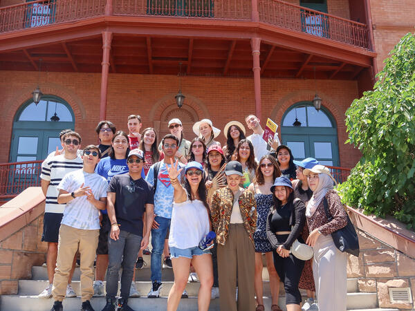 2023 ASU Summer Experience international students visiting Old Main.