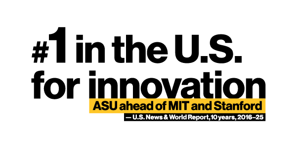 ASU 2025 Innovation lockup logo in horizontal format on a white background