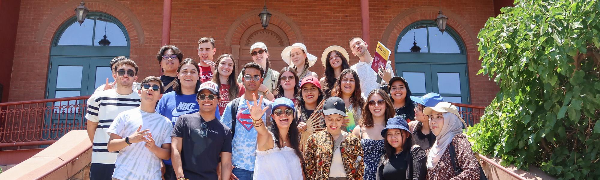 2023 ASU Summer Experience international students visiting Old Main.